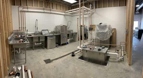 Restaurant plumbing installation